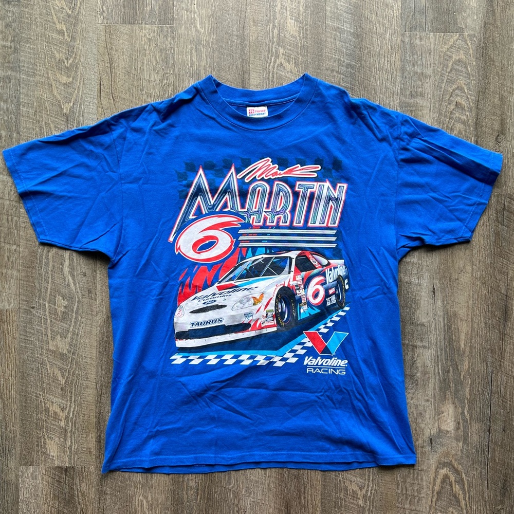 Blue Racing Graphic Men's T-Shirt